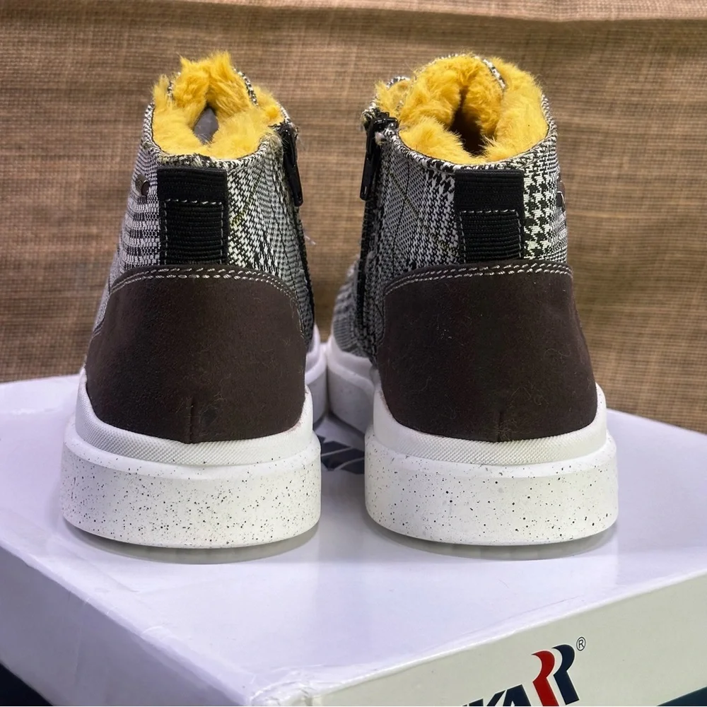 Romika Helsinki black & yellow plaid high hi top sneakers boots sz‎ 8 - Picture 8 of 11